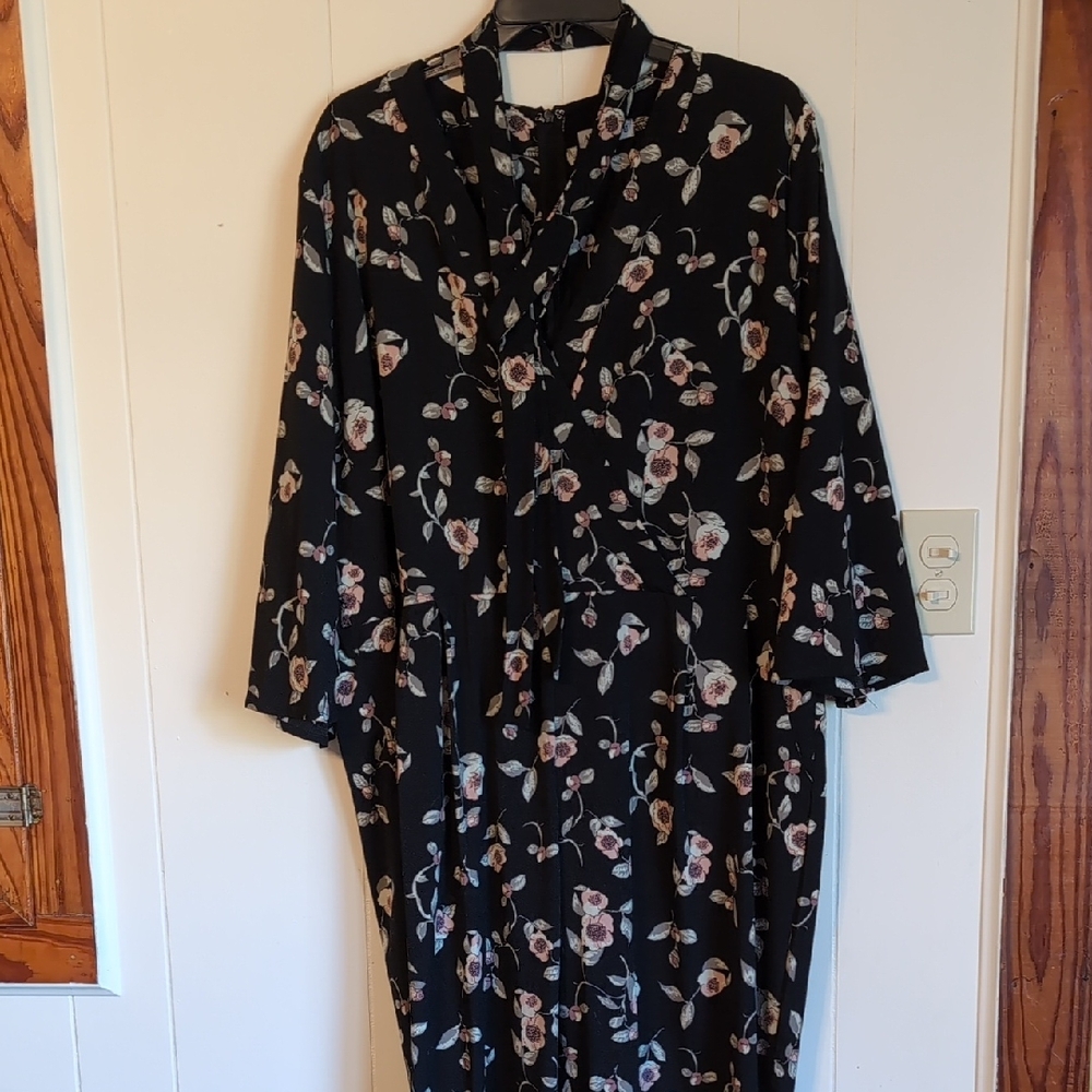 Floral Black Jumpsuit